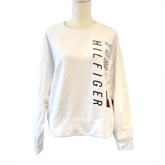 NWT - Tommy Hilfiger Sport White Sweater (Size: M) - Picture 1 of 2